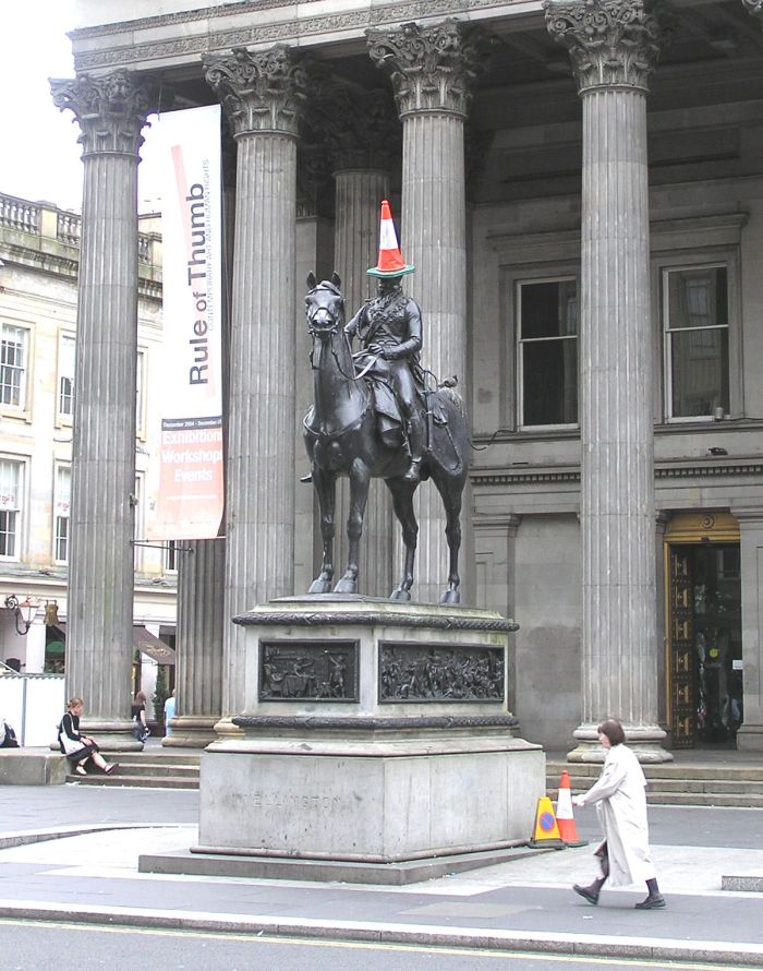 Statue of the Duke of Wellington...with hat