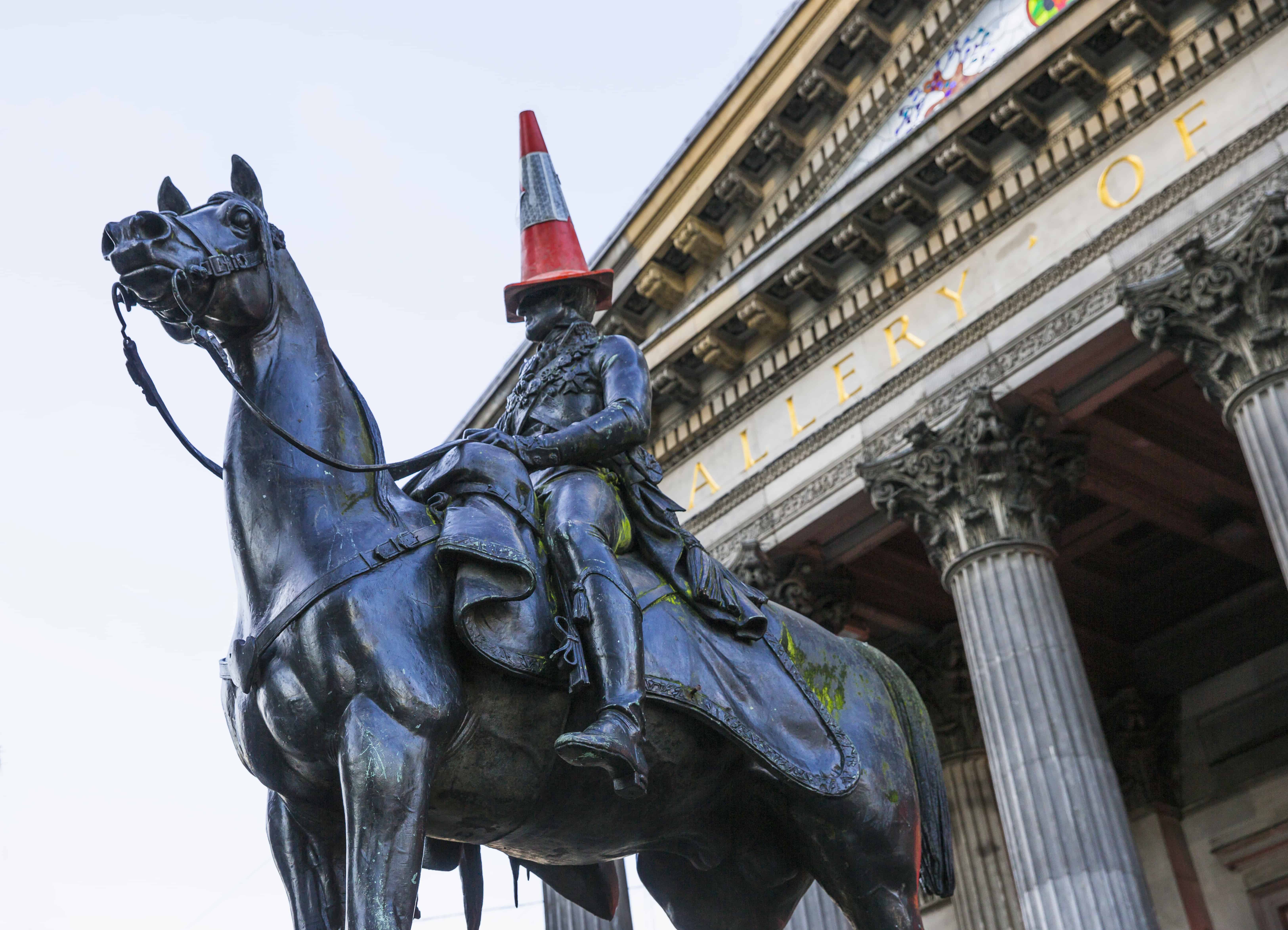 Duke of Wellington outside Gallery of Modern Art